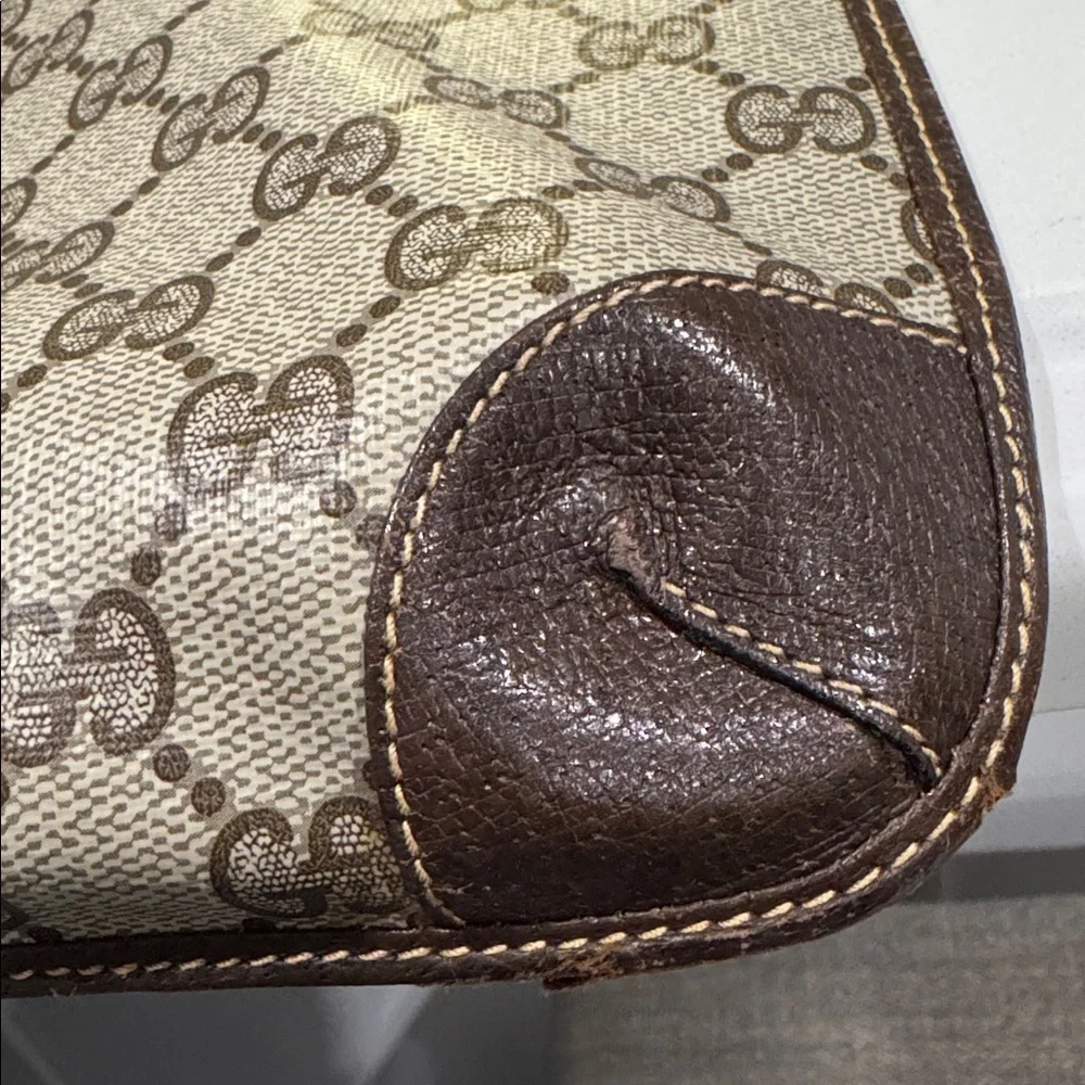 Authentic Vintage Gucci Monogram GG Plus Top Handle Bag